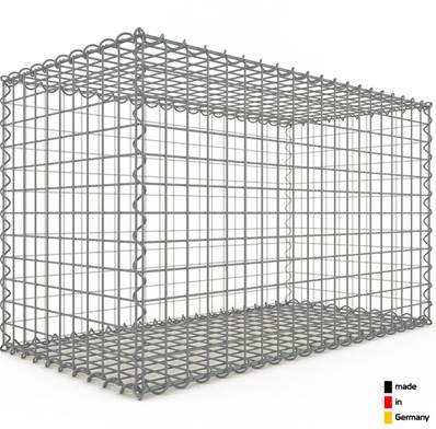 Gabion Haute Qualité - Longueur 100 x Hauteur 60 x Epaisseur 50 cm - Mailles Carrées 5 x 5 cm - GabionDeco® Made in Germany