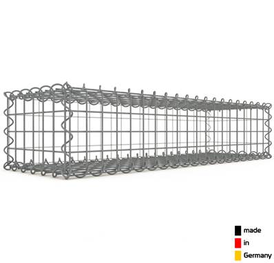 Gabion Haute Qualité - Longueur 100 x Hauteur 20 x Epaisseur 30 cm - Mailles Carrées 5 x 5 cm - GabionDeco® Made in Germany