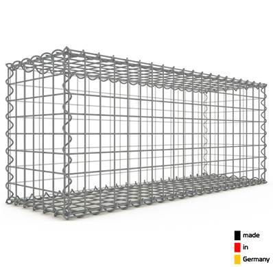 Gabion Haute Qualité - Longueur 100 x Hauteur 40 x Epaisseur 30 cm - Mailles Carrées 5 x 5 cm - GabionDeco® Made in Germany