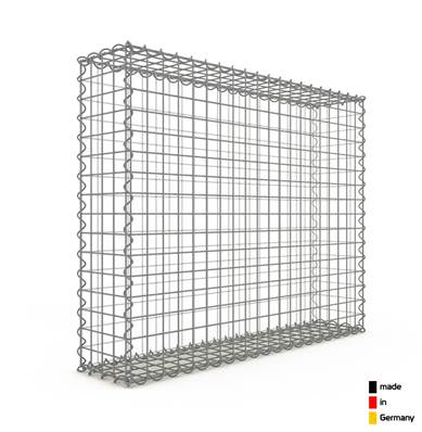 Gabion Haute Qualité - Longueur 100 x Hauteur 80 x Epaisseur 20 cm - Mailles Carrées 5 x 5 cm - GabionDeco® Made in Germany