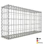 Gabion Haute Qualité L 100 x H 50 x Ep 20 cm - Mailles Rectangulaires 5 x 10 cm - GabionDeco® - Made in Germany