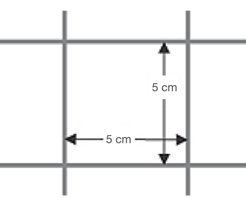 Mailles carres 5 x 5 cm