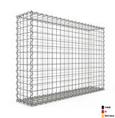 Gabion Haute Qualité - Longueur 100 x Hauteur 70 x Epaisseur 20 cm - Mailles Carrées 5 x 5 cm - GabionDeco® Made in Germany