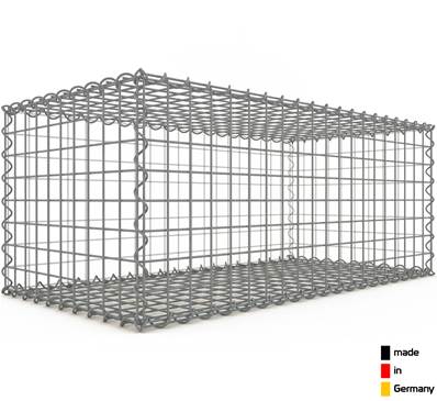 Gabion Haute Qualité - Longueur 100 x Hauteur 40 x Epaisseur 50 cm - Mailles Carrées 5 x 5 cm - GabionDeco® Made in Germany