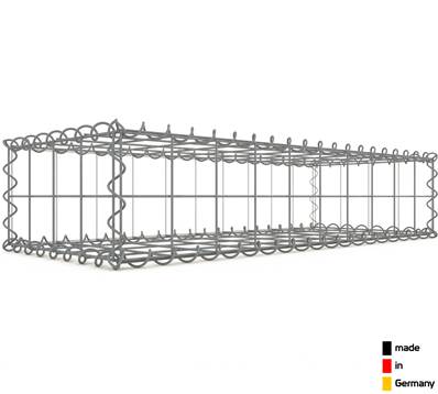 Gabion 100 x 20 x 40 cm - Qualité Made in Germany - Mailles Carrées 10 x 10 cm - GabionDeco®