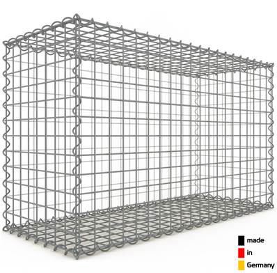 Gabion Haute Qualité - Longueur 100 x Hauteur 60 x Epaisseur 40 cm - Mailles Carrées 5 x 5 cm - GabionDeco® Made in Germany