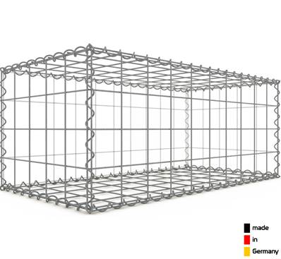 Gabion 100 x 40 x 50 cm - Qualité Made in Germany - Mailles Carrées 10 x 10 cm - GabionDeco®