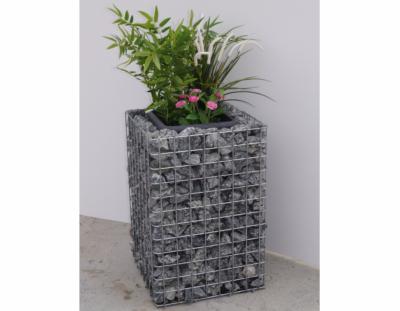 Pot de fleurs Gabion 42 x 42 cm Hauteur 60 cm