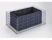 Jardinière Gabion 130 x 50 x 80 cm - Mailles Rectangulaires 5 x 10 cm - GabionDeco® - Made in Germany