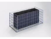 Jardinière Gabion 120 x 50 x 50 cm - Mailles Rectangulaires 5 x 10 cm - GabionDeco® - Made in Germany 