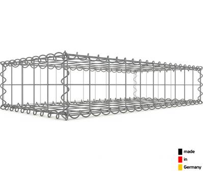 Gabion 100 x 20 x 50 cm - Qualité Made in Germany - Mailles Carrées 10 x 10 cm - GabionDeco®