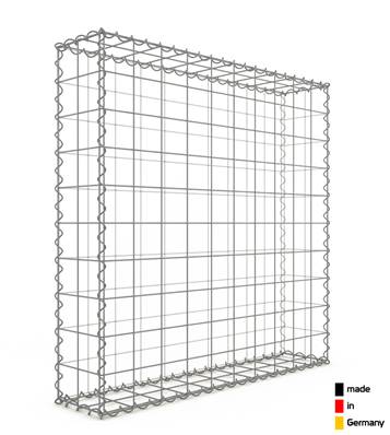 Gabion 100 x 100 x 20 cm - Qualité Made in Germany - Mailles Carrées 10 x 10 cm 