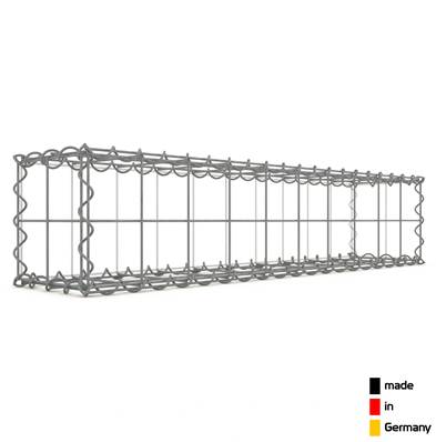 Gabion 100 x 20 x 20 cm - Qualité Made in Germany - Mailles Carrées 10 x 10 cm - GabionDeco®