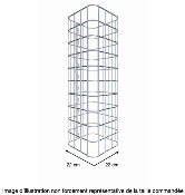 Colonne Gabion 22 x 22 cm hauteur 1,30 m